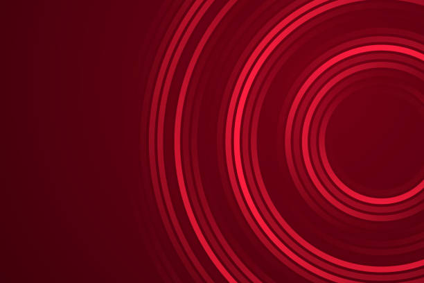 red circle abstract background - elektrická požární signalizace stock ilustrace
