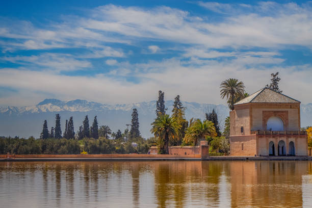 istock Menara gardens reflecting pool and pavilion Marrakech, Morocco. 2195310578