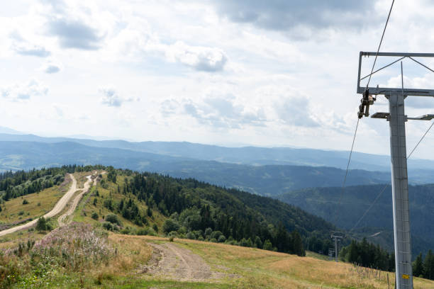 istock Mountains ranges in the Carpathians. Hills, forest and meadows 2195310822