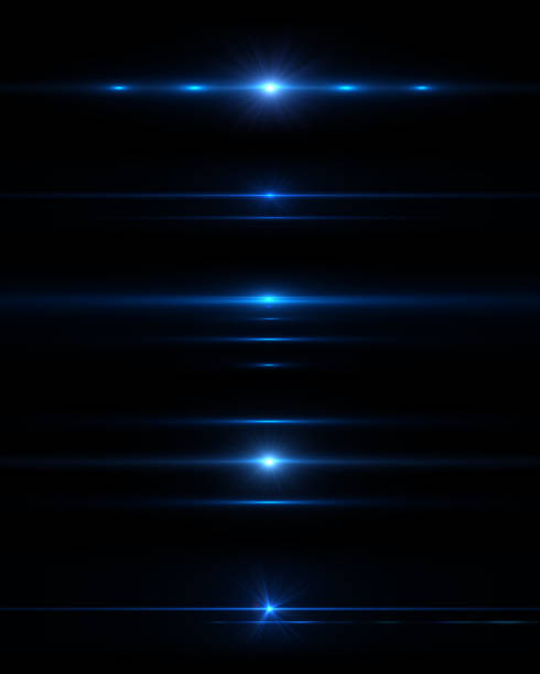 istock Lens flares and anamorphic lens flare. 2195313407