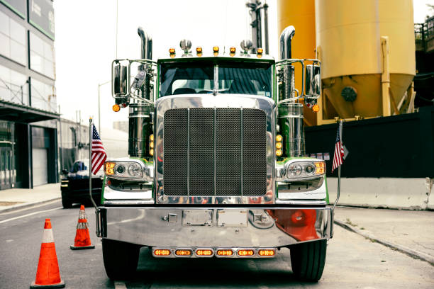 istock Classic Bonnet American big truck 2195314973