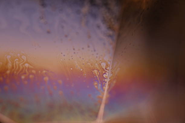 Surrealistic water reflections, bright physics, phenomenon structures, green abstract