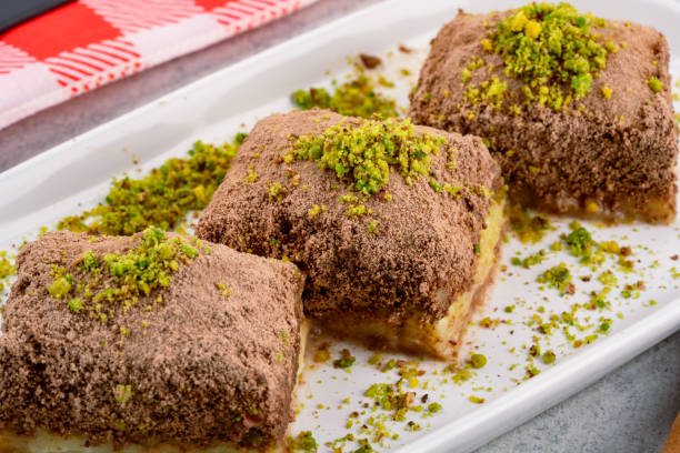 istock Turkish dessert cold baklava on white background 2195328968