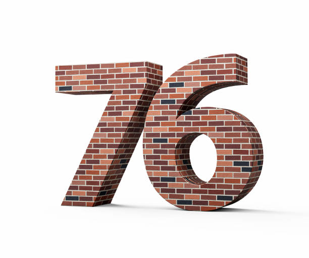 istock Bricks Wall Number Seventy Six 76 Digit Made Of Colored Wall Of Bricks 3D Illustration 2195329589