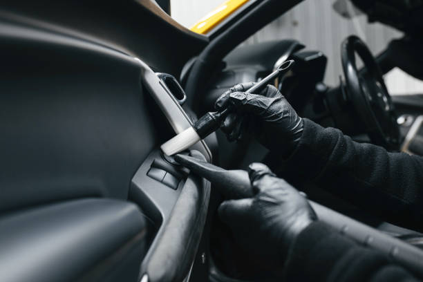Car interior cleaning. Car detailing