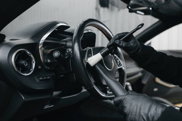 Car interior cleaning. Car detailing
