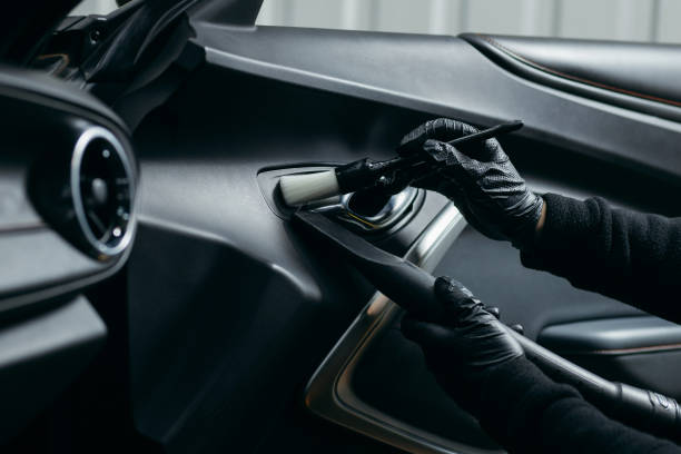 istock Car interior cleaning. Car detailing 2195333632