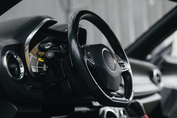 istock Car interior cleaning. Car detailing 2195333654