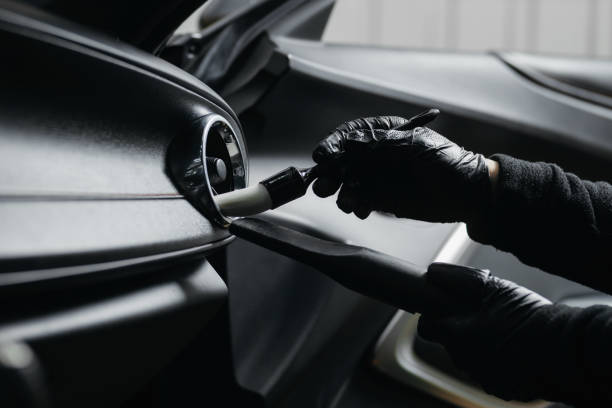 istock Car interior cleaning. Car detailing 2195333688
