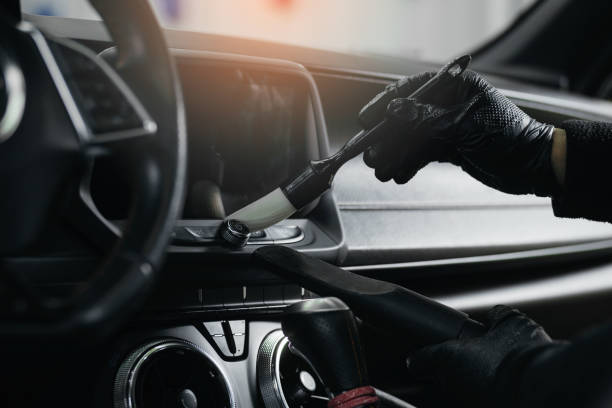 istock Car interior cleaning. Car detailing 2195333814