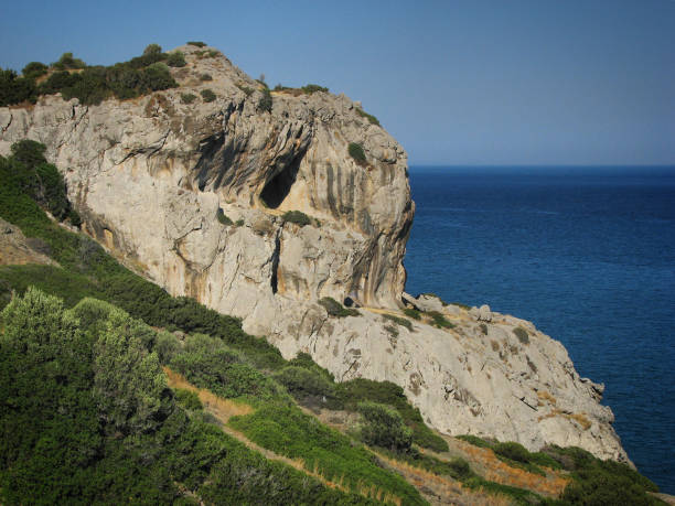 sea, rock, coast, landscape, nature, water, sky, ocean, mountain, cliff, beach, rocks, travel, summer, stone, coastline, view, island, cliffs, hill, tree, shore, green, park, blue