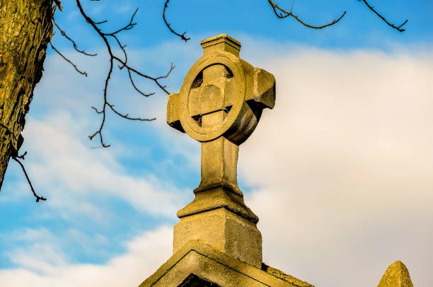 Celtic Cross Gravestone, Penmon Priory, Anglesey, North Wales