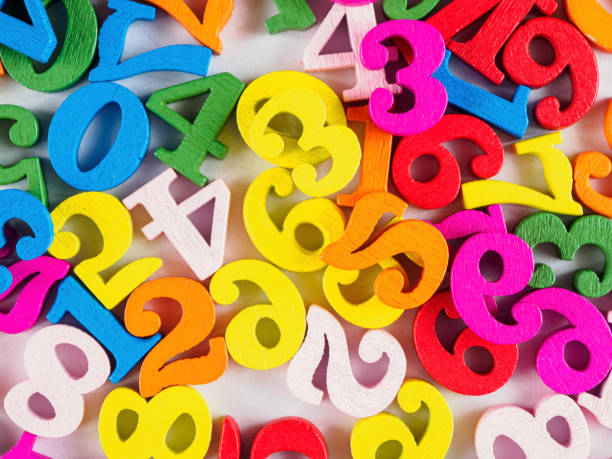 istock Bright numbers on a neutral background, creating an eye-catching visual effect for design and educational materials. 2195339931