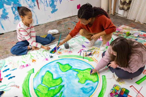 istock Colorful Bright Earth Day Poster 2195340328