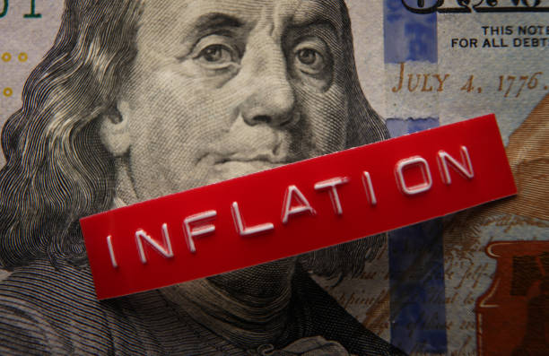 istock Inflation label on a hundred dollar bill 2195340888