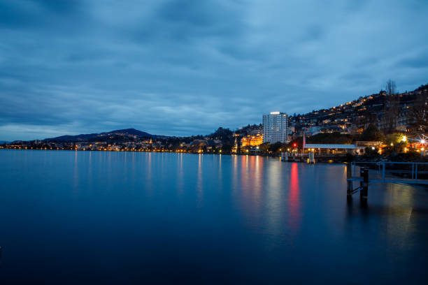 istock Peaceful night in Montreux 2195342071