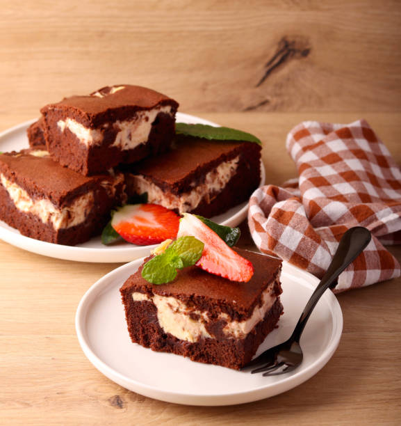 istock Cream cheese brownie bars 2195342343