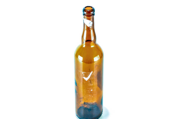 istock A brown bottle with a white label on it 2195344670