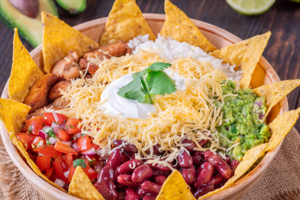 istock Large Burrito Bowl: Chicken, Rice, Beans, Guacamole, and More 2195349763