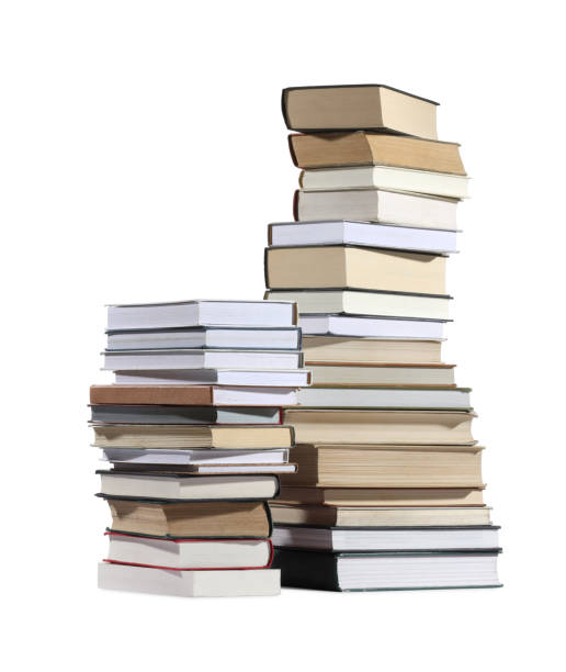 istock Stacks of many different books isolated on white 2195349924