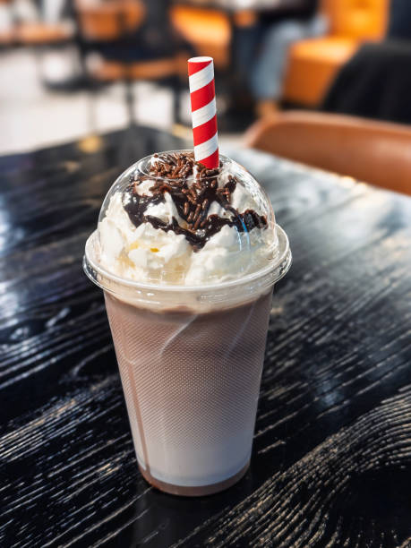 istock Chocolate Milkshake Closeup Detail Vertical Orientation 2195350405