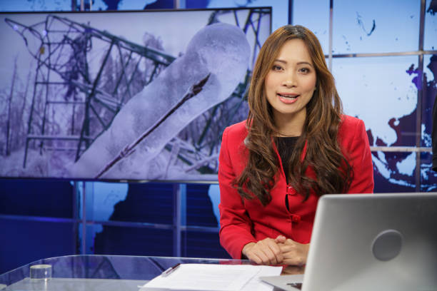 istock Female news anchor 2195355300