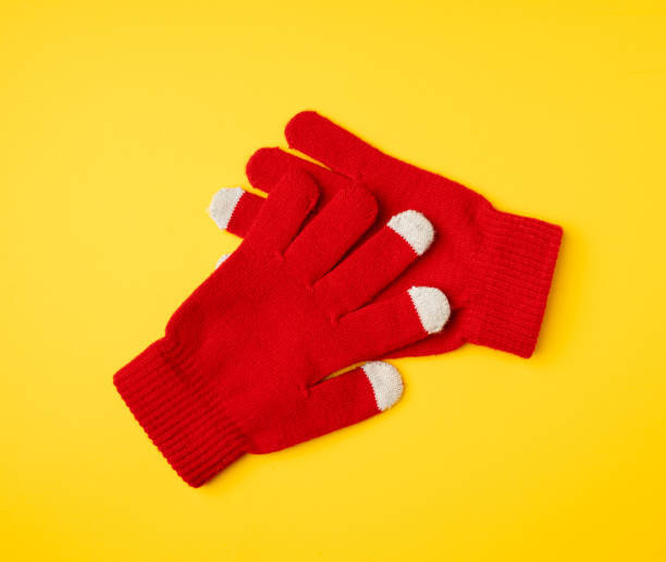 istock Winter Gloves, Touchscreen Wool Glove, Touch Screen Knitted Mittens, Warm Red Gloves 2195356027