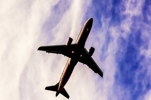 istock A large airplane is flying through a cloudy sky 2195358871
