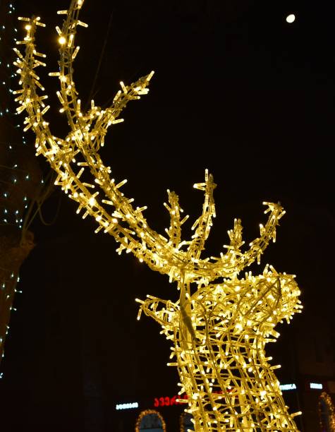 istock New Year's deer as New Year's city decoration. 2195358954