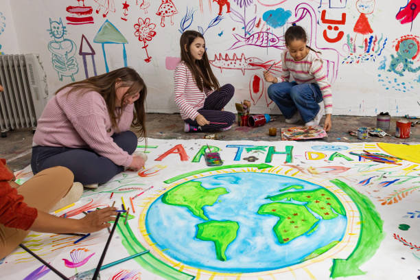 Teacher and Kids Support Sustainability