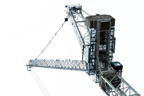 Large cranes uses to move heavy objects short distances and/or over static objects, like buildings, and onto other surfaces or to load.