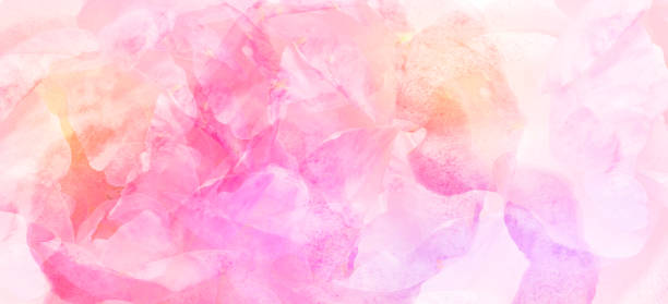 istock Dreamy blurred pink purple gradient background with merging in a pale colored peony flowers composition. Peaceful or serene backgrounds. Template banner. Frame with soft pastel floral pattern 2195373542