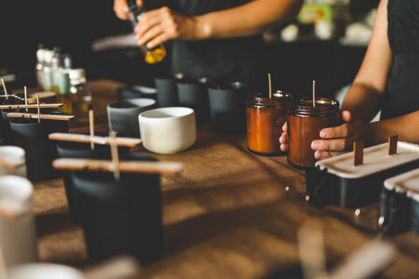 istock The process of making candles in the workshop 2195389170