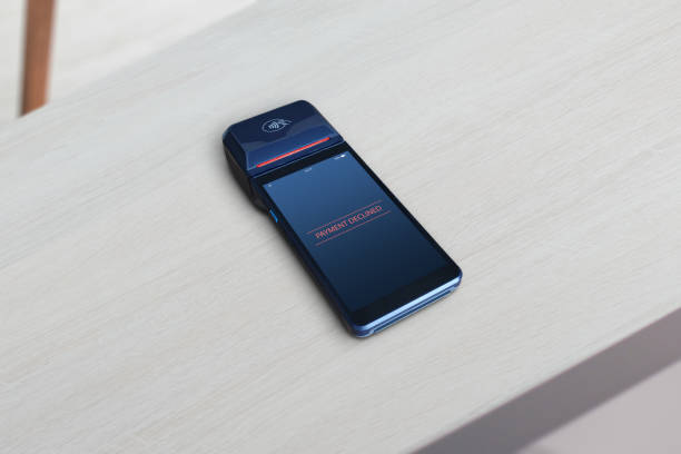istock POS terminal on a table displaying a 