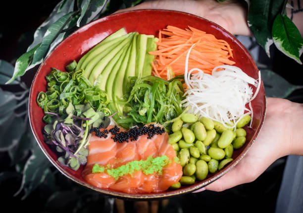 istock Healthy  poke bowl 2195394142