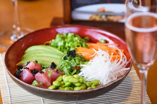 istock Healthy  poke bowl 2195394298