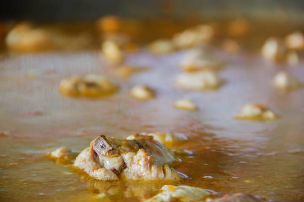 Crispy Golden Fried Chicken Cooking in Oil