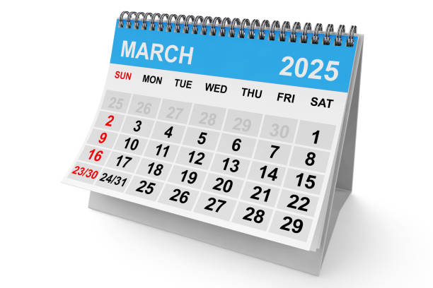 istock 2025 Year March Calendar. 3d Rendering 2195397296