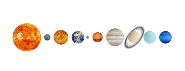 istock Planets of the Solar System in a Row From the Sun. 3d Rendering 2195397309