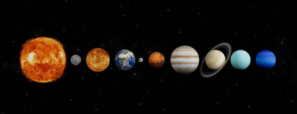 istock Planets of the Solar System in a Row From the Sun. 3d Rendering 2195397504
