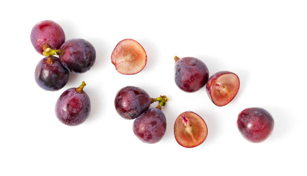 istock Fresh Japanese Pione Grapes Isolated on White Background 2195398970