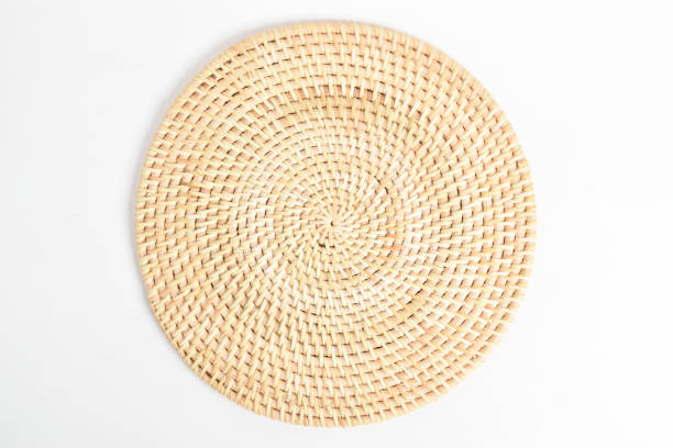 istock Rattan Round woven Placemat place 2195406397