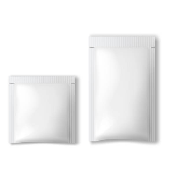 istock Blank White Sachet Packaging Mockup for Food or Cosmetic Products Vector 2195412126