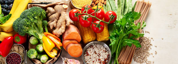 istock Different types of high carbohydrate food. 2195413027