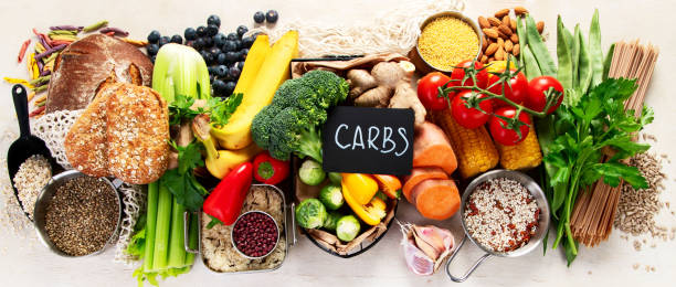 istock Different types of high carbohydrate food. 2195413051