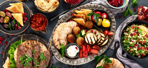 istock Arabic food assortment 2195413140