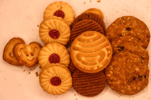 istock Tasty and sweet different type biscuits on the background 2195415425