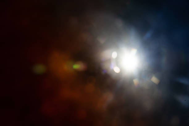 istock Sun flare on the black background 2195428026