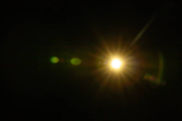 istock Sun flare on the black background 2195429388