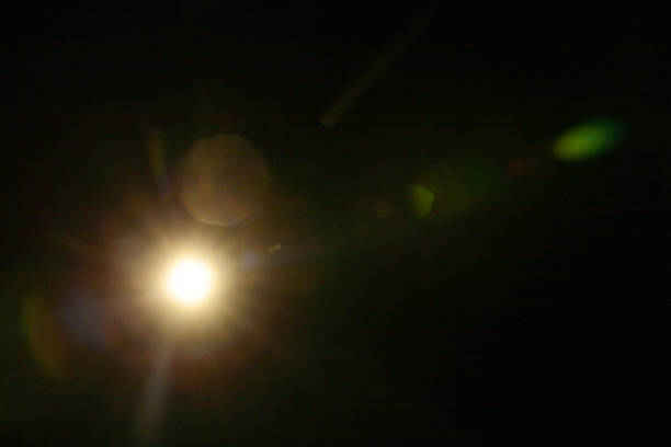 istock Sun flare on the black background 2195430480